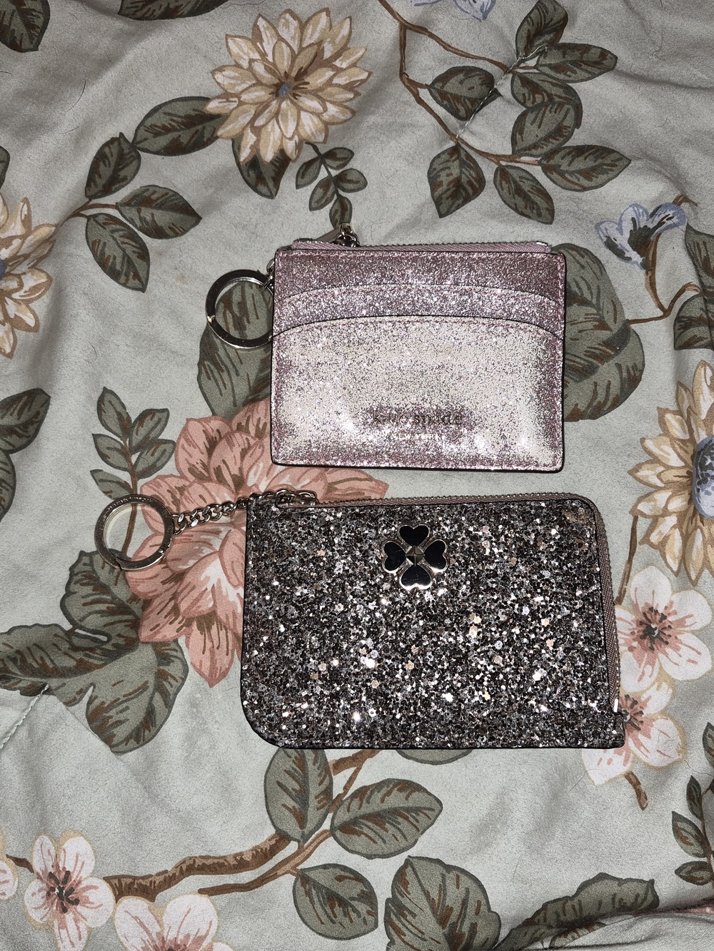 2 Kate Spade Glitter Card Holders